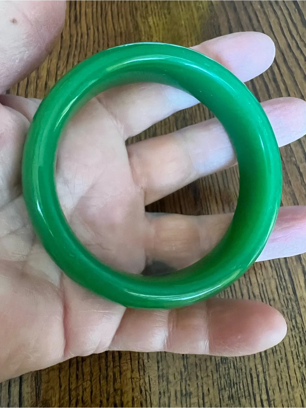 Classic Green Jade Bangle Bracelet for Women